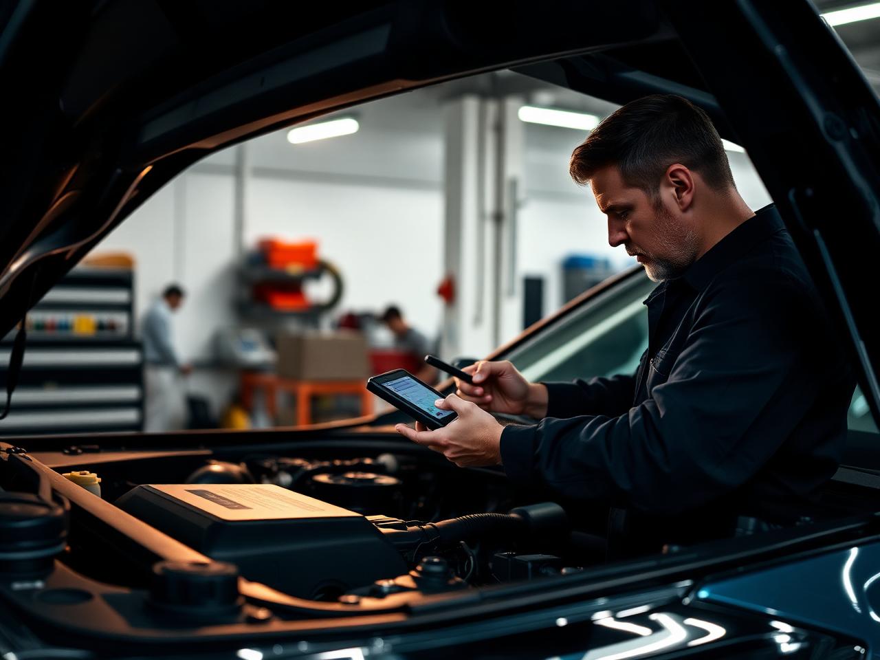 Engine Diagnostics tools and car servicing